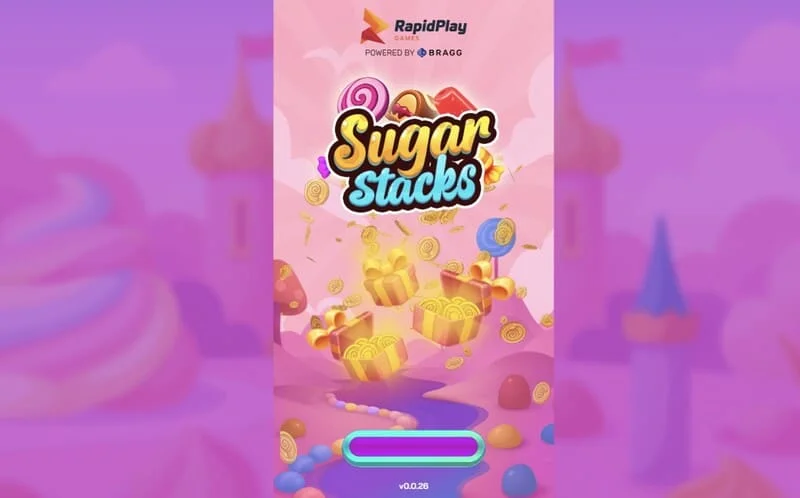Sugar Stacks - ekran ngarkimi me logon RapidPlay Games